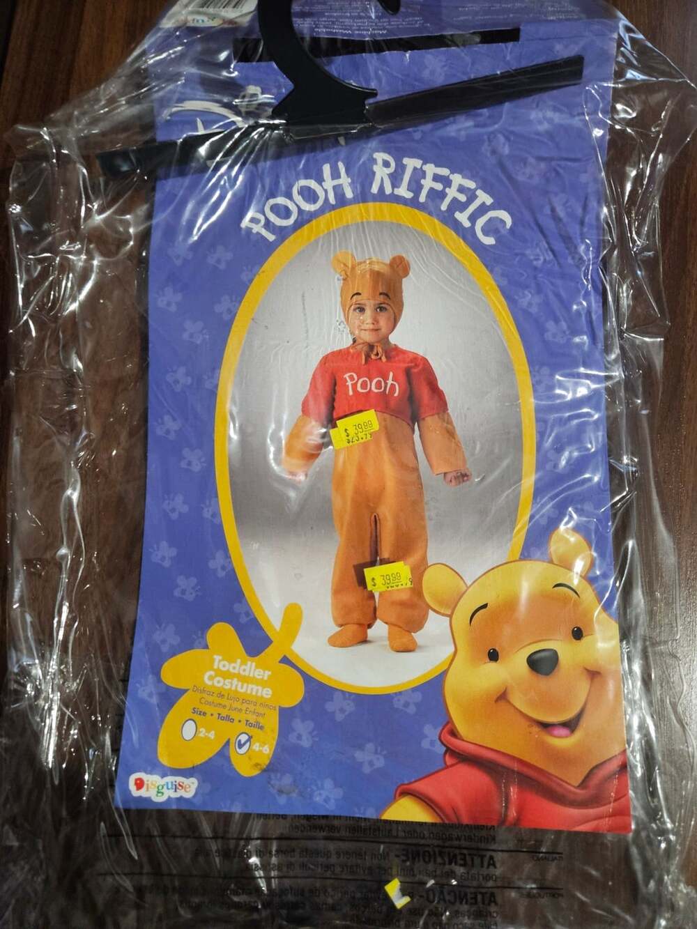 Disguise Winnie The Pooh Costume Size 4-6 Toddler